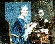 marie suzanne giroust roslin sjalvportratt med maurice quentin oil painting picture wholesale